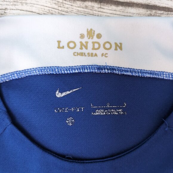 Nike Chelsea FC Blue Home Soccer Jersey Dri-Fit Athletic Top – Men’s L - Picture 4 of 8